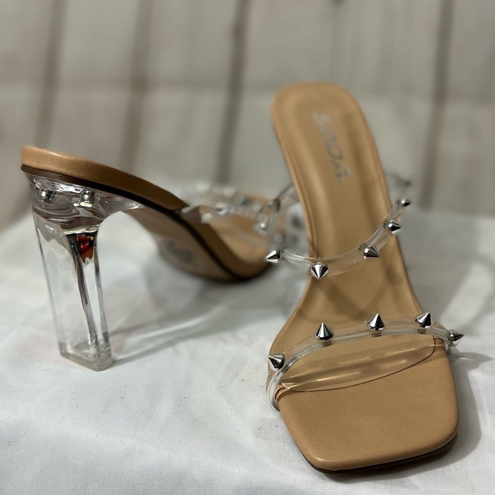NWT Soda clear strap and heel pumps